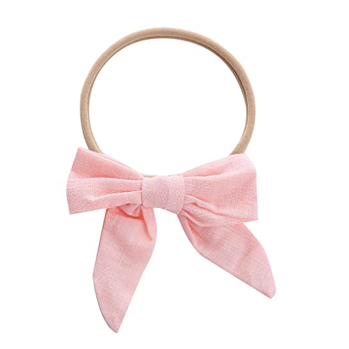 Stirnband Mädchen Frühling Kleinkind Baby Mädchen einfarbig Stirnband Bowknot elastisches Haarband für Stirnband Mit Knopf (F, One Size) von Generic