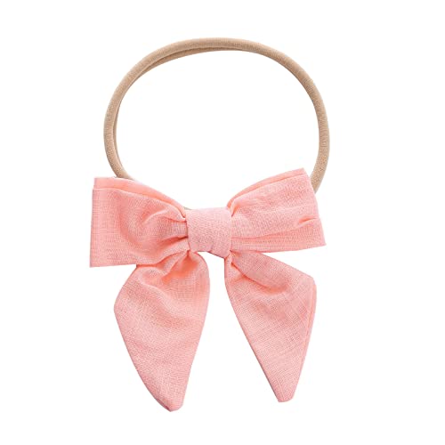 Stirnband Mädchen Frühling Kleinkind Baby Mädchen einfarbig Stirnband Bowknot elastisches Haarband für Stirnband Mit Knopf (G, One Size) von Generic