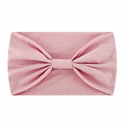 Stirnband Unter Reithelm Breite Stirnbänder für Frauen schwarz Headwrap Boho afrikanischen Yoga Turban einfarbig Sportkopftuch (Pink, One Size) von Generic