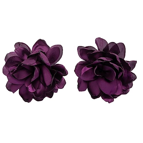 Stoff große Blume übertrieben Schmuck Mode Piercing Ohrringe für Frauen Dame von Generic