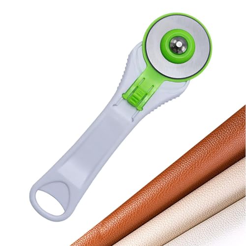 Stoffschneiderrad – Rotationsschneidewerkzeug, rotierender Stoffschneider | Stoff-Rollschneider, Edelstahlklinge, Hemdschneider-Werkzeug, Rollschneider, 45 mm Rollschneider mit Griff für Stoff, Leder Stoffschneiderrad – Rotationsschneidewerkzeug, rotierender Stoffschneider | Stoff-Rollschneider, Edelstahlklinge, Hemdschneider-Werkzeug, Rollschneider, 45 mm Rollschneider mit Griff für Stoff, Leder von Generic