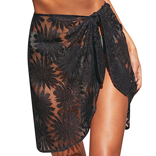 Strand Wrap Sarong Damen Vertuschung Chiffon Badeanzug Kurze Wickelröcke Bademode Cover Ups Sexy Bikini Wrap von Generic