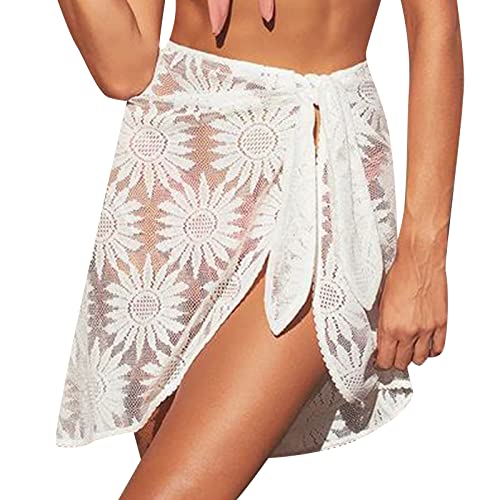 Strand Wrap Sarong Damen Vertuschung Chiffon Badeanzug Kurze Wickelröcke Bademode Cover Ups Sexy Bikini Wrap von Generic