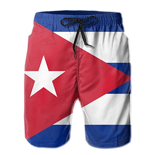 Strandshorts Shorts Kuba Flagge Boardshorts Atmungsaktiv Herren Strand-Shorts Modisch Surfen Strandhose Für Strand, Laufen, Fitnessstudio M von Generic