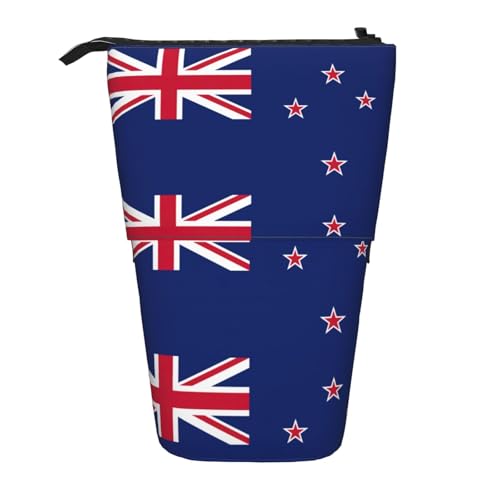 Strapazierfähig Pencil Case Neuseeland Flagge Bleistift Tasche Tragbar Bleistift Beutel für Büro Unisex Mädchen von Generic