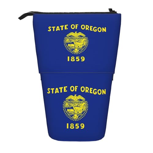 Strapazierfähig Stifte-Organizer Flagge des Staates Oregon Federmappe Tragbar Federmäppchen für College Erwachsene Schule von Generic