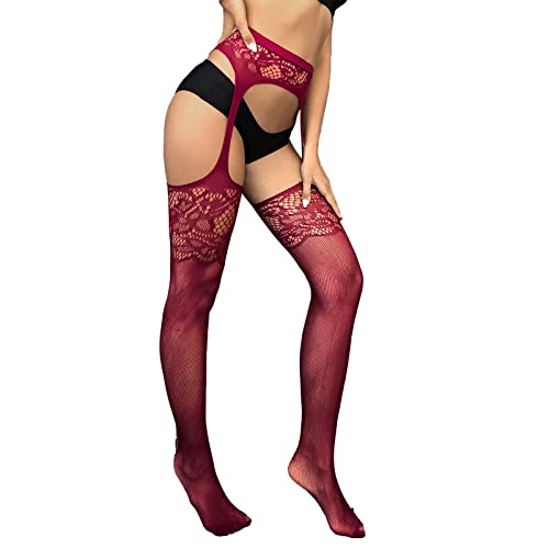 Strapse Set Frauen Dessous Strumpfband Strumpf Sexy Netzstrümpfe Oberschenkel Hohe Strumpfhosen Strumpfhalter Strumpfhosen Dessous Sexy Overall Damen Dessous von Generic