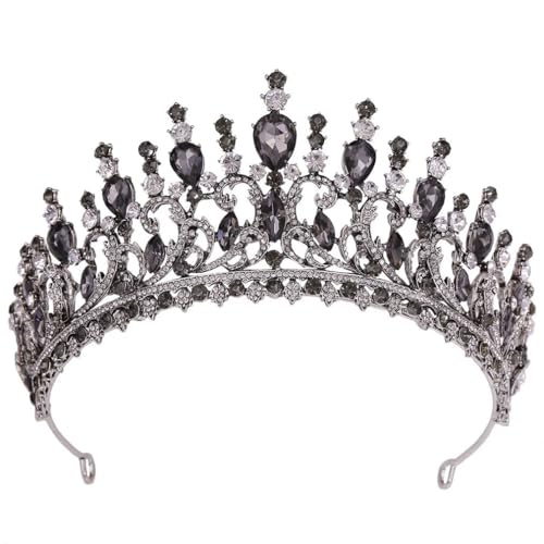 Strass Brautkrone Tiaras Schleier Tiara Wome Hochzeit Haarschmuck Silber Schwarz Strass Brautkrone Tiaras Schleier Tiara Wome Hochzeit Haarschmuck Silber Schwarz von Generic