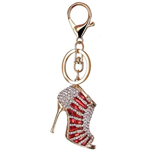 Strass High Heel Style Schlüsselanhänger Charm Schlüsselanhänger Rot Stabile Qualität von Generic