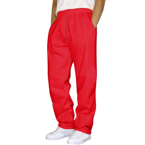 Stretch Jogginghose für Männer Baumwolle Sweathose Loose Fit Geradem Schnitt Freizeithose Sommer Outdoor Leicht Trainingshose Yogahose Jungen Jogginghose Relaxing Hose RD2 XL von Generic
