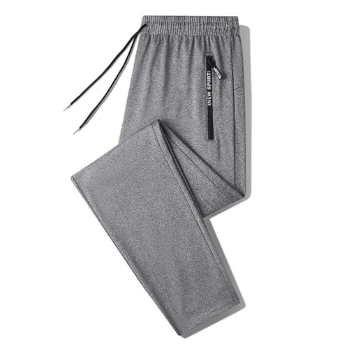 Stretch Jogginghose für Männer Baumwolle Sweathose Loose Fit Geradem Schnitt Freizeithose Sommer Outdoor Leicht Trainingshose mit Reißverschlusstaschen Relaxing Hose Grau 4XL Stretch Jogginghose für Männer Baumwolle Sweathose Loose Fit Geradem Schnitt Freizeithose Sommer Outdoor Leicht Trainingshose mit Reißverschlusstaschen Relaxing Hose Grau 4XL von Generic