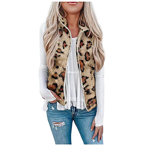 Strickjacke Damen, Wetterjacke Sweatmantel Winterjacke Parka Fahrradregenjacken Weste Outdoor Motorrad Regenbekleidung Leichte Blazer DüNne Jacken Stoff Blazerunner(Leopard Print-4, L) von Generic