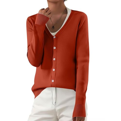 Strickjacke Damen Langarm Oversize Cardigan Open Front Sweater Leichte Lange Strickmantel Casual Elegant Einfarbig Pullover Herbst Winter Gestrickt Jacke Strickpullover Herbstmode von Generic