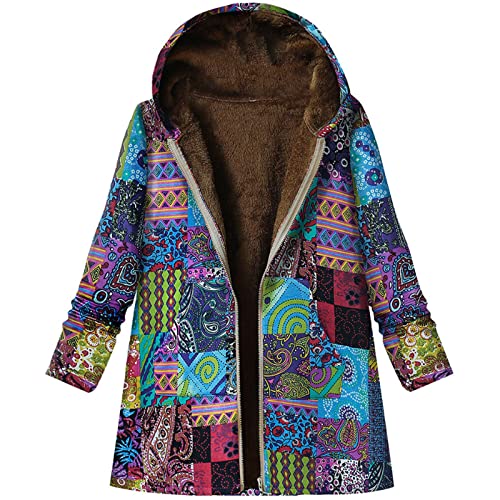 Strickkleid Damen, Hardshelljacke Kunstlederjacke Wintermantel Mit GüRtel Sportliche Winterjacke Fahrradjacken Winterjacke Blazer Board Cardigan Wolle Jackenharken(1-Blau, 3XL) von Generic