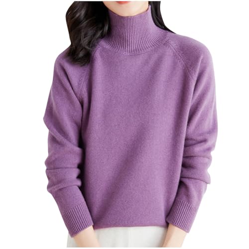 Strickpullover Damen Einfarbig Gestrickter Pullover V-Ausschnitt Strickpulli Warmes Langarm Strick Blusentop Klassische Passform Feinstrick Tops Autumn Winter Basic Bluse Teenager Mädchen Oberteile von Generic