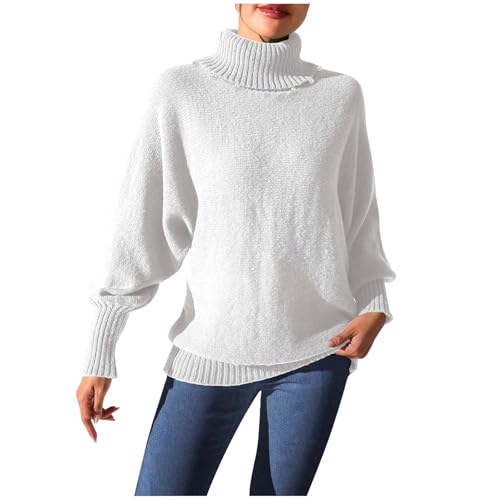 Strickpullover Für Damen 2024 Winter Mode Einfarbig Pulli Lockere Passform Langarm Rollkragenpullover Frauen Warme Langarmshirt Oberteile 90Er Jahre Outfit Strickpullover Für Damen 2024 Winter Mode Einfarbig Pulli Lockere Passform Langarm Rollkragenpullover Frauen Warme Langarmshirt Oberteile 90Er Jahre Outfit von Generic