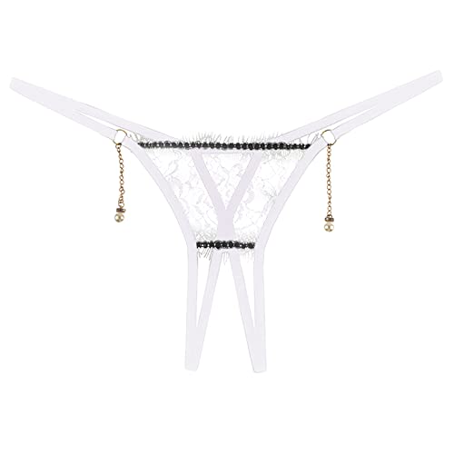 String Ouvert Damen im Schritt Offen Erotische Damen-HöSchen Mit Spitze G-String Ouvert-Slip Tanga Mini Slips G-String für Frauen Stretch-Bändern Erotic Clothing Negligee Valentinstag von Generic