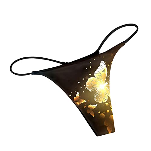 String Tanga Damen Sexy Dessous Ouvert Schmetterling Unterwäsche Frauen Hipster Nahtlos Damen Unterhosen Baumwolle Panty Niedrige Taille Stretch Brasilien Damen Slip Höschen Für Frauen von Generic