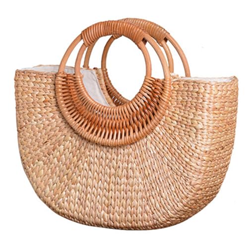 Strow Women Tote Sommer Beach Top-Handbag Großer Halbmoon-Handtasche mit nordischen Stil. von Generic