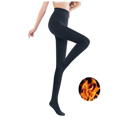 Strumpfhosen FüR MäDchen Perfekt Beine abnehmen Gefälschte durchscheinend wärmende Thermo Strumpfhose für Damen Plüschstrümpfe Pantyhose Warmer Leggings Sport Tight von Generic