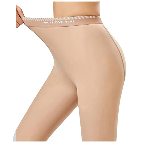 Strumpfhosen FüR MäDchen Perfekt Beine abnehmen Gefälschte durchscheinend wärmende Thermo Strumpfhose für Damen Plüschstrümpfe Pantyhose Warmer Leggings Sport Tight von Generic