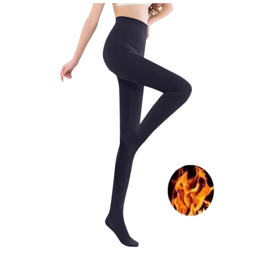 Strumpfhosen FüR MäDchen Perfekt Beine abnehmen Gefälschte durchscheinend wärmende Thermo Strumpfhose für Damen Plüschstrümpfe Pantyhose Warmer Leggings Sport Tight von Generic