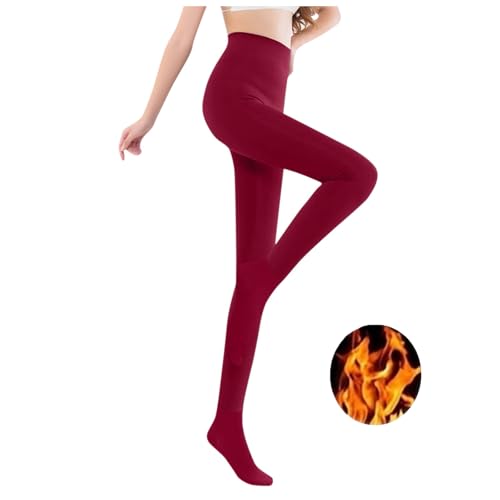 Strumpfhosen FüR MäDchen Perfekt Beine abnehmen Gefälschte durchscheinend wärmende Thermo Strumpfhose für Damen Plüschstrümpfe Pantyhose Warmer Leggings Sport Tight von Generic