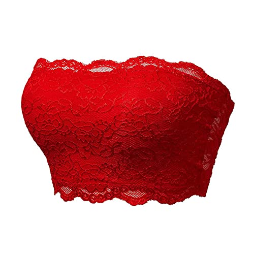 Stück Blumen Spitze Bandeau BHS Dehnbare Trägerlose Spitze Bralette Nahtlose Schlauch BHS für Damen Mädchen von Generic