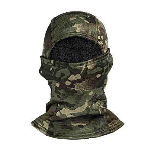 Sturmhaube Winter Fleece Gefütterte Skimaske Winddichte Camouflage Gesichtsmaske Herren Damen Gesichtshaube für Fahrrad Motorrad Outdoorsports (Armeegrün, One Size) von Generic