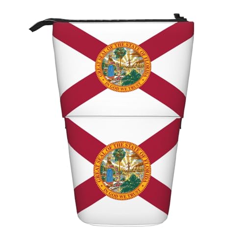 Stylisches Bleistift Beutel Flagge von Florida Bleistiftetui Strapazierfähig Bleistifttasche für Studenten Erwachsene College-Studenten von Generic