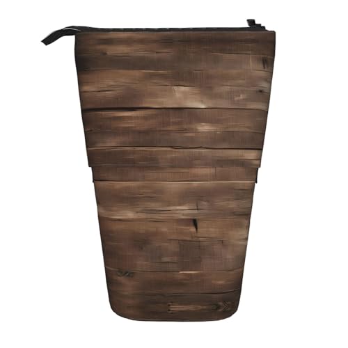 Stylisches Bleistift Beutel Rustikales altes Scheunenholz Federmappe Premium Bleistiftetui für Büro Damen College von Generic