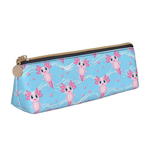 Stylisches Bleistift Beutel Süßes Axolotl-Kawaii-Muster Briefpapier Tasche Tragbar Federmäppchen für College Jungen Erwachsene von Generic