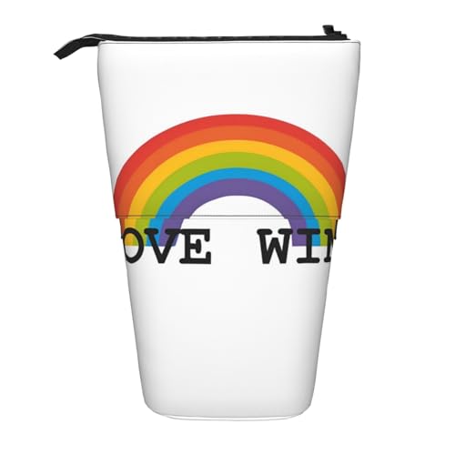 Stylisches Bleistift Tasche Liebe Regenbogen Bleistift Beutel mit Reißverschluss Bleistiftetui für College Damen Studenten von Generic