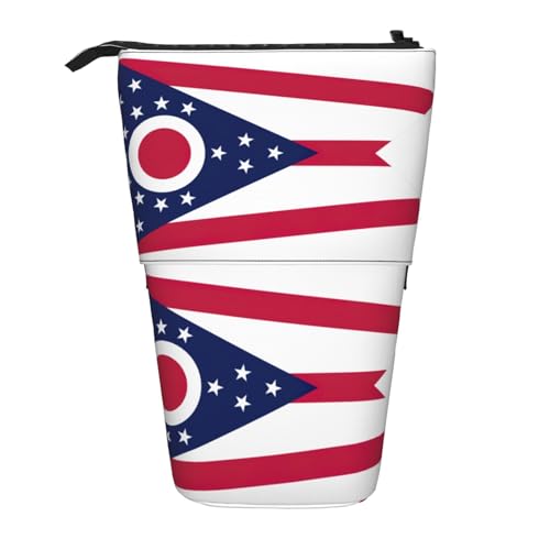 Stylisches Stiftemappe Flagge des Staates Ohio Stiftetasche mit Reißverschluss Stifthalter für Erwachsener Student Büro von Generic