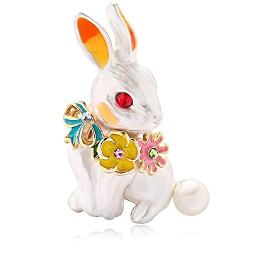 Süße Kaninchenbrosche Stecknadel Bowknot Broschen Schöne Tierbrosche Kleidung Badge Accessoires Party Corsage Corsage von Generic