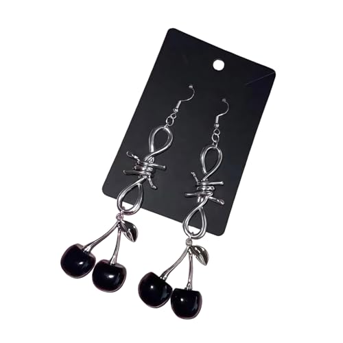 Süße Kirschen-Ohrringe, modischer baumelnder Schmuck, multifunktionales Accessoire, Ohrschmuck für Sammlung und den täglichen Gebrauch, as show, Wie abgebildet, Kein Edelstein von Generic