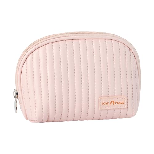 Süße Make-up-Tasche, Mini-Kosmetiktasche für Frauen, kleine Gesteppte Kosmetiktasche, praktische Reißverschlusstasche Cms593 (Pink, One Size) von Generic