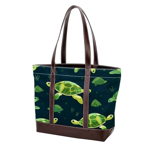 Süße Turtle-485 modische gewaschene strapazierfähige Ledergeldbörse für Damen, mit Tragegriff oben, mit Taschen, Reißverschluss, Mehrfarbig 05, 33.8x12x31cm/13.3x4.7x12.2 in Süße Turtle-485 modische gewaschene strapazierfähige Ledergeldbörse für Damen, mit Tragegriff oben, mit Taschen, Reißverschluss, Mehrfarbig 05, 33.8x12x31cm/13.3x4.7x12.2 in von Generic