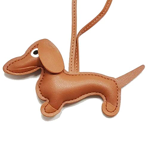 Süße Welpe Hundetasche Anhänger Key Chain Mode Pu Leder Dackel Dackel Ringzubehör von Generic