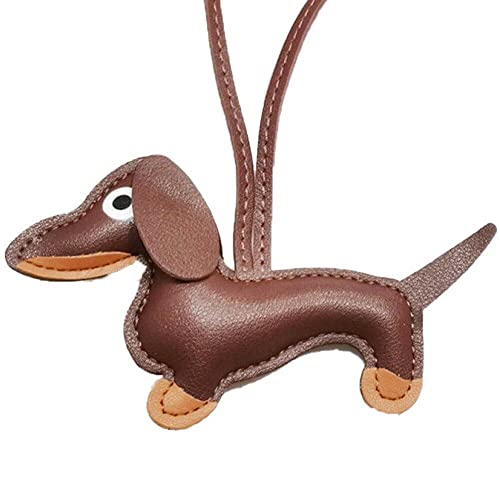 Süße Welpe Hundetasche Anhänger Key Chain Mode Pu Leder Dackel Dackel Ringzubehör von Generic