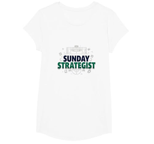 Sunday Strategist: Fantasy Football Herren Spielplan T-Shirt, Girls, Weiß, XS Sunday Strategist: Fantasy Football Herren Spielplan T-Shirt, Girls, Weiß, XS von Generic