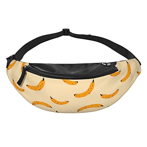 Sunflower Bauchtasche für Damen und Herren mit Kopfhöreranschluss, modische Sportgürteltasche, lässige Hüfttaschen für Reisen und Laufen, Yellow Banana, Einheitsgröße von Generic