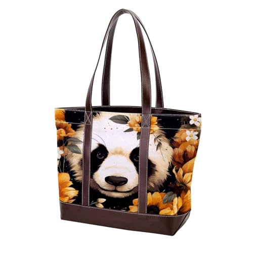 Sunflower Panda-532 Tragetasche, strapazierfähiges Leder, Leinen, Geldbörsen und Handtaschen für Damen, Tragegriff oben, Hobo-Tasche, mehrfarbig, 33,8 x 12 x 31 cm Sunflower Panda-532 Tragetasche, strapazierfähiges Leder, Leinen, Geldbörsen und Handtaschen für Damen, Tragegriff oben, Hobo-Tasche, mehrfarbig, 33,8 x 12 x 31 cm von Generic
