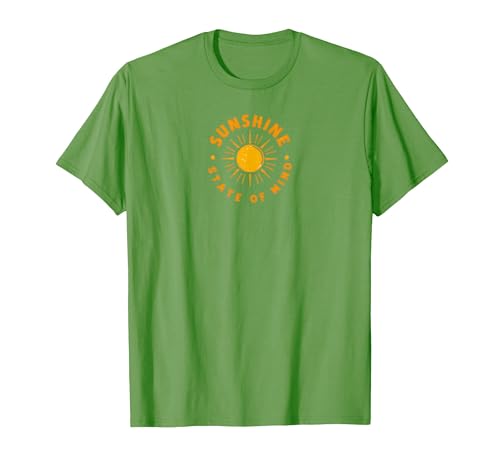 Sunshine State of Mind: Sun Positive Vibes im Retro-Look T-Shirt, Herren, Hellgrün, L Sunshine State of Mind: Sun Positive Vibes im Retro-Look T-Shirt, Herren, Hellgrün, L von Generic