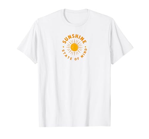 Sunshine State of Mind: Sun Positive Vibes im Retro-Look T-Shirt, Herren, Weiß, 3XL Sunshine State of Mind: Sun Positive Vibes im Retro-Look T-Shirt, Herren, Weiß, 3XL von Generic