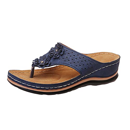 Support Clip Flops Bottomed With Arch T Damen Flip Sandalen Toe Open Bequeme Sandalen Flat Slider On Roman Slip Strap Damensandalen Powerlifting Schuhe Damen von Generic