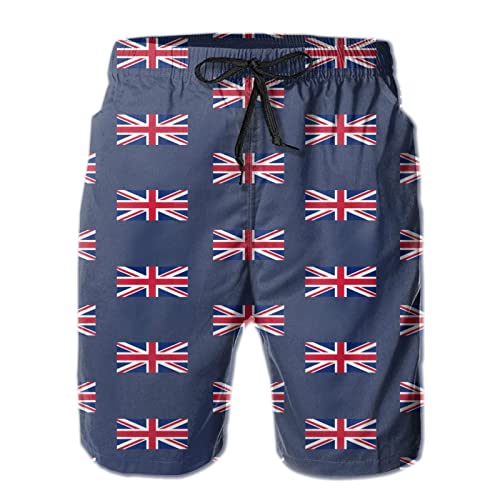 Surfen Strandhose Britische Flagge, Union Jack Herren Strandshorts Verstellbarem Sporthose Mesh-Futter Strandhose Für Schwimmen, Fitnessstudio, Running 3XL von Generic