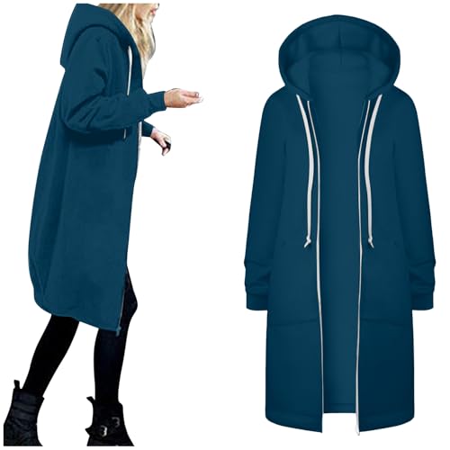 Sweatjacke Damen mit Kapuze Baumwolle Oversize Kapuzenjacke Übergangsjacke Winterjacke Damen Warm Elegant Wintermantel Einfarbig Reißverschluss Fleecejacke Zip Mantel Outwear Sweatjacke Damen mit Kapuze Baumwolle Oversize Kapuzenjacke Übergangsjacke Winterjacke Damen Warm Elegant Wintermantel Einfarbig Reißverschluss Fleecejacke Zip Mantel Outwear von Generic