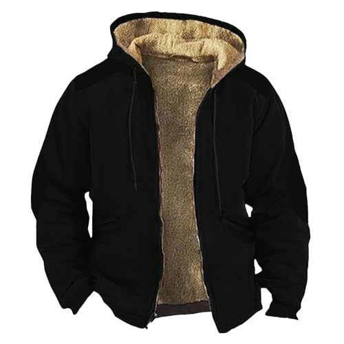 Sweatjacke Herren Winter Reißverschluss Holzfällerjacke Modisch Filzjacke Angebote des Tages Heute Mit Kapuze Parka Winter Mit Durchgehendem Reißverschluss Winterparka schwarz 5XL Sweatjacke Herren Winter Reißverschluss Holzfällerjacke Modisch Filzjacke Angebote des Tages Heute Mit Kapuze Parka Winter Mit Durchgehendem Reißverschluss Winterparka schwarz 5XL von Generic