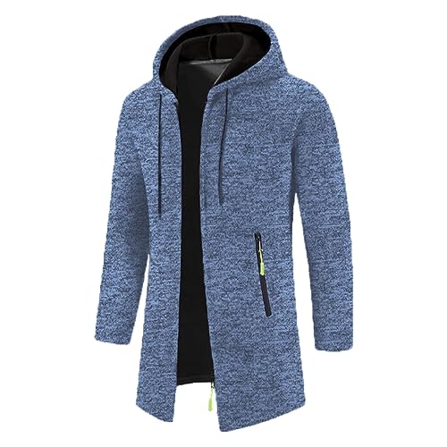 Sweatjacke Herren mit Reissverschluss und Kapuze Klassisch Sportjacke Leichte Jacke Trainingsjacke Strickjacke mit Taschen Freizeitjacke Softshelljacke Laufjacke von Generic